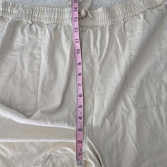 Lucky Brand Beige Khaki Relaxed Linen Blend Pull On Pants XL Coastal Resort - Picture 4 of 9